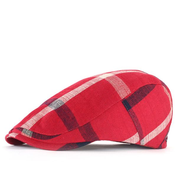 

berets for women classic englad style plaid berets for men casual sports caps cotton hats boina casquette flat cap, Blue;gray