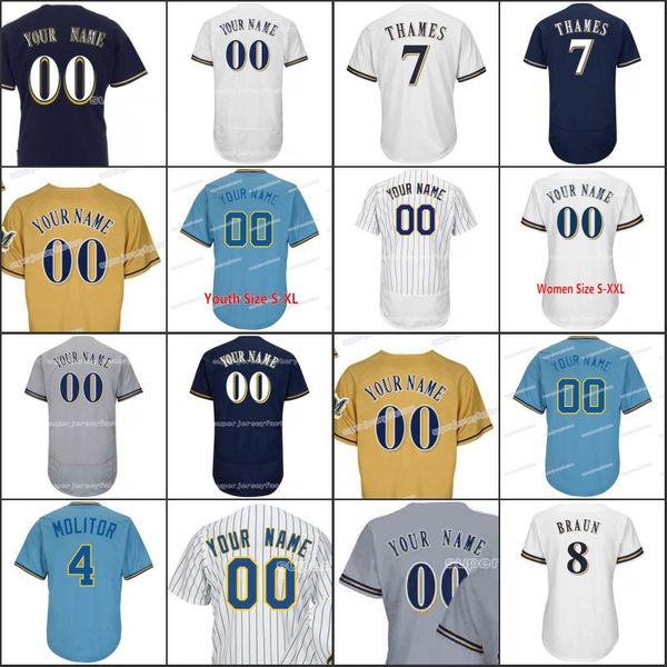 

Men 47 Jett Bandy 68 Jacob Nottingham Women/Youth 9 Manny Pina 12 Stephen Vogt 24 Jesus Aguilar 3 Orlando Arcia 96 Carroll Baseball Jerseys