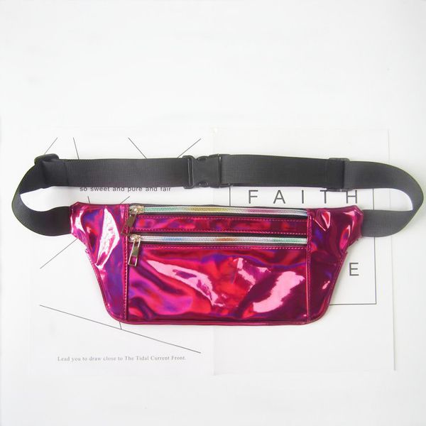 Rainbow Sequin Motif Bum Sac Festival Fanny Pack Bum Sac Argent Sac Ceinture