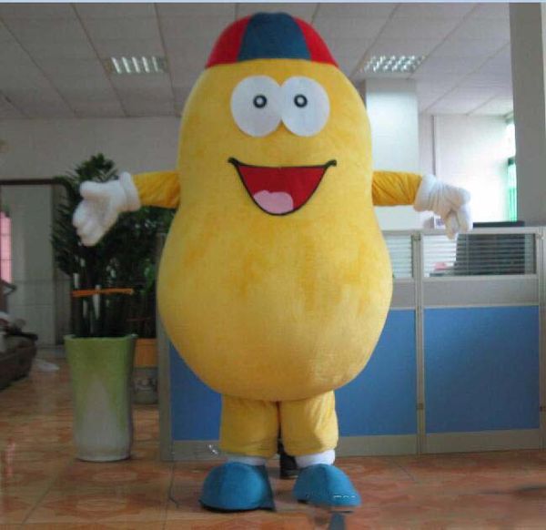 

factory direct sale an peanut mascot costume for to wear, Red;yellow