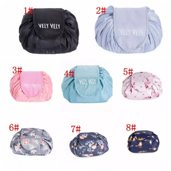 Vely Vely preguiçoso Saco Cosmético Drawstring Saco de Lavagem Organizador De Maquiagem Armazenamento Viagem Cosmética Bolsa Maquiagem Organizador Magia Saco New