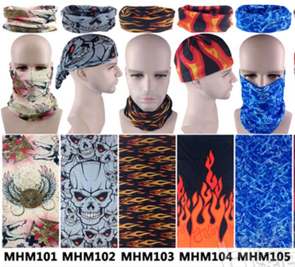 

fedex dhl drop shipping 100pcs/lot wholesale outdoor sport skull tubular scarf cycling seamless multifunctional bandana headwear, Blue;gray