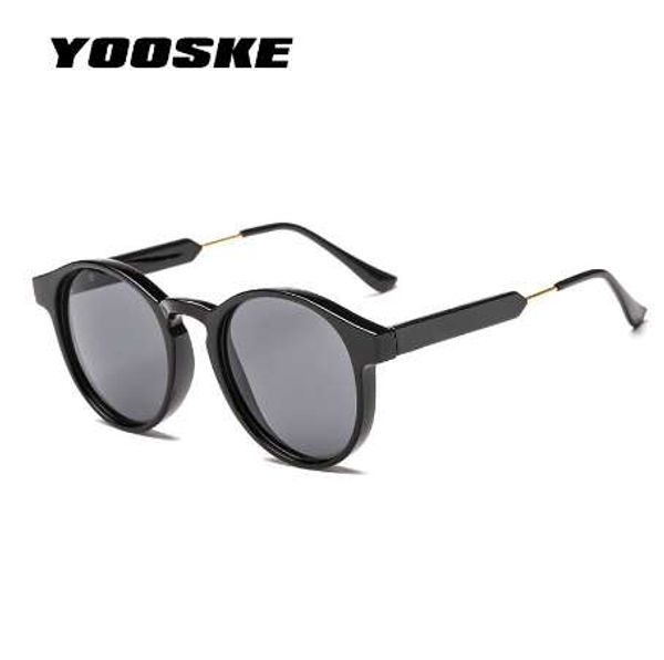 

yooske retro round sunglasses men women vintage design small sun glasses for men driving glasses shades for women, White;black