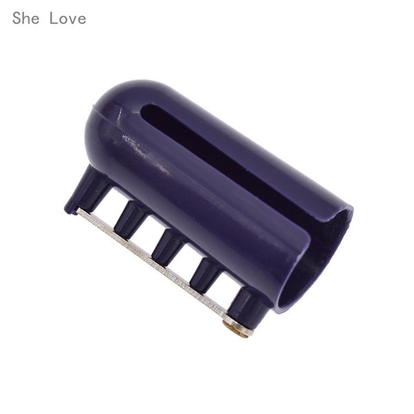 

she love yarn spring guides plastic braided knuckle jacquard assistant knitting needle thimble sewing accessories, Black
