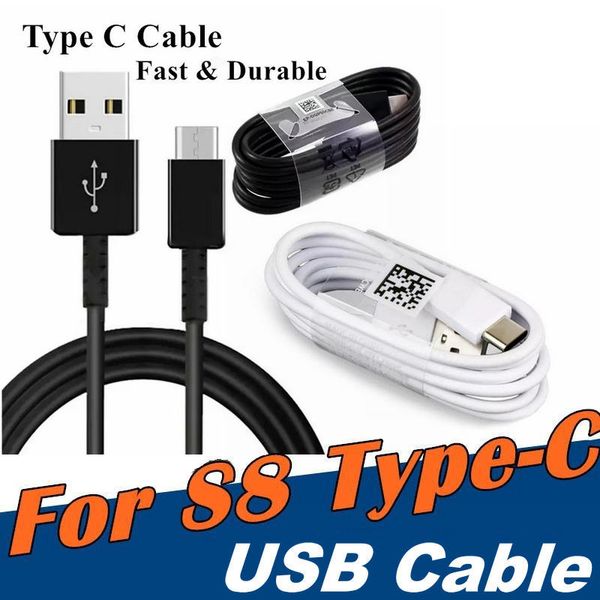 Cavo USB Type-C di alta qualità 1.2M per Samsung Note 20 Note 8 S9 S10 S21 Tipo C Dispositivo Ricarica rapida Ricarica Sincronizzazione Cavo dati Cavi per telefoni cellulari