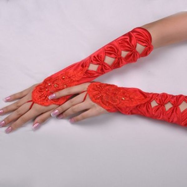 

1 pair fingerless white bride gloves lace gloves wedding bridal accessories long gloves for bridal party 2018