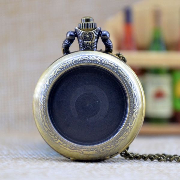 

new arrivals can be affixed p steampunk quartz pocket watch analog pendant necklace men women pocket&fob watch gift 3 colors, Slivery;golden