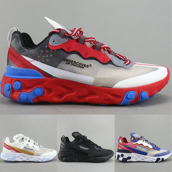 

Epic React Element 87 Undercover Running Shoes Mens Designer Black White Gold Blue Breathable Men Women Casual Sports Sneakers size 36-45