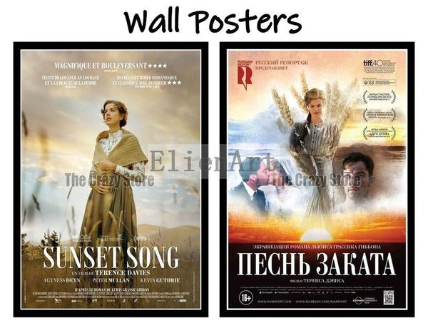 

sunset song movie home decorative painting white kraft paper poster 42x30cm