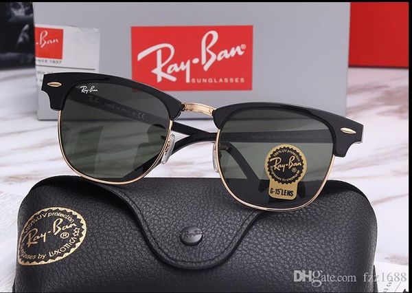 

Half alloy club ungla e cla ic ray men women brand de ign eyewear ban mirror ma ter un gla e uv400 54mm with ca e