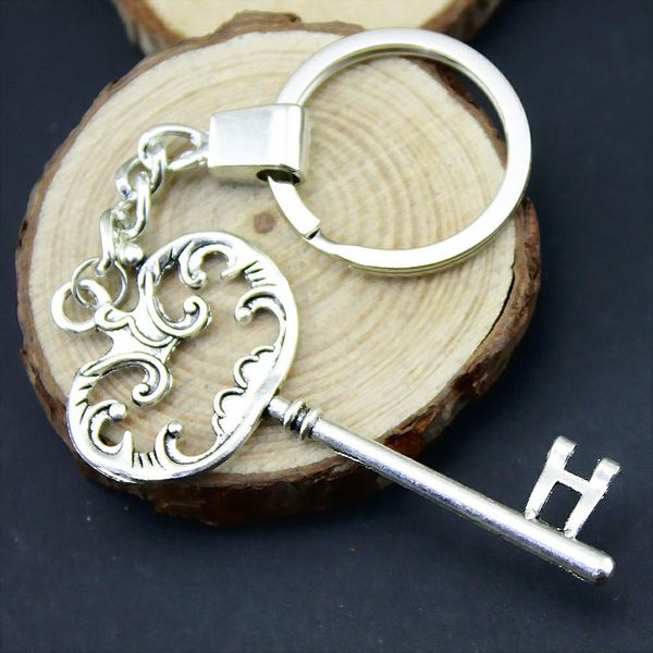 

6 pieces key chain women key rings for car keychains with charms key 69mm, Slivery;golden