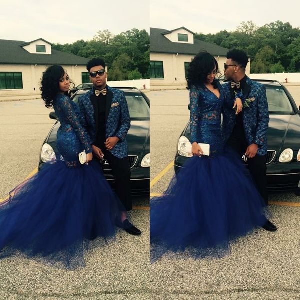 

2021 plus size lace long sleeves prom dresses long formal evening gowns dresses mermaid prom dress, Black