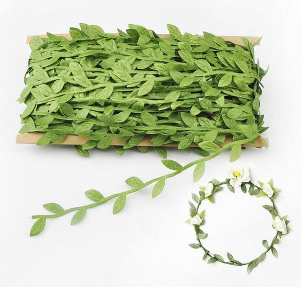 

artificial leaf fake vine garlands simulation foliage rattan wreath green leaves decorative home garden wedding party wreath