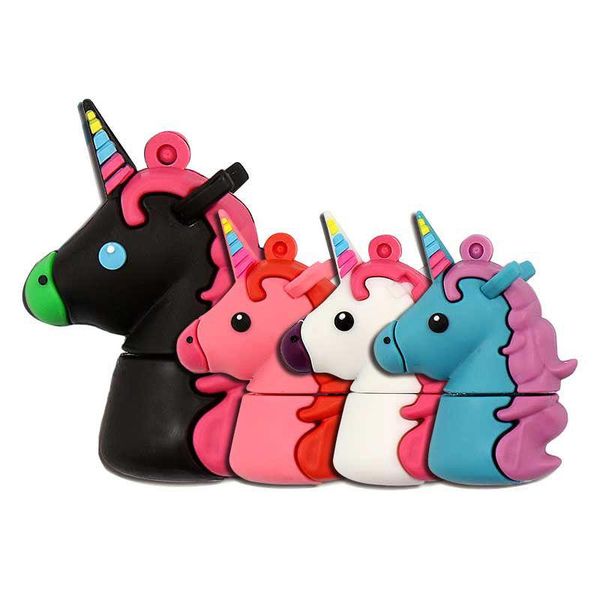 

usb флэш-накопители 1 гб 2 гб 4 гб 8 гб 16 гб 32 гб симпатичные радуга лошадь usb memory stick животных pendrives для детей игрушка в подаро