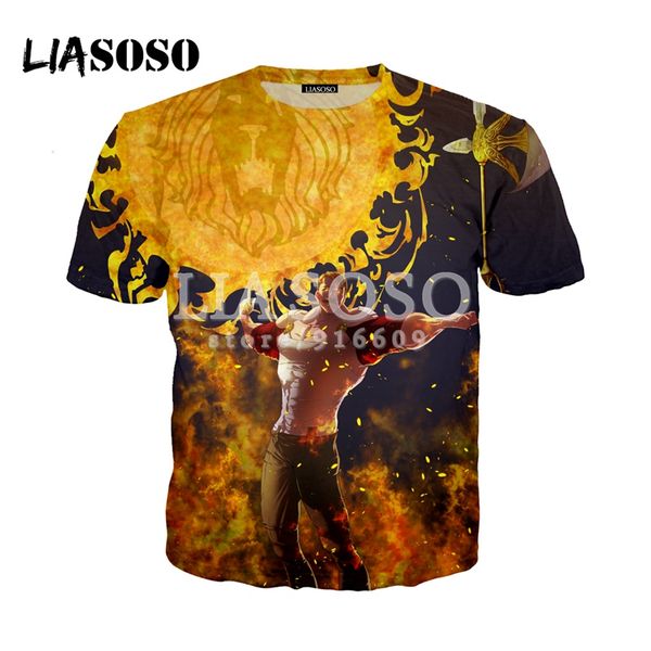 

lio new anime nanatsu no taizai the seven deadly sins escanor 3d print t shirt/hoodie/sweatshirt cosplay tshirt g2203, White;black