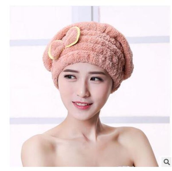 

colorful shower cap wrapped towels microfiber bathroom hats solid superfine quickly dry hair hat bath accessories
