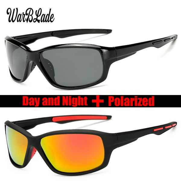 

warblade 2018 polarized brand fashion men women polarized sunglasses mirror oculos gafas sport night vision mirror, White;black