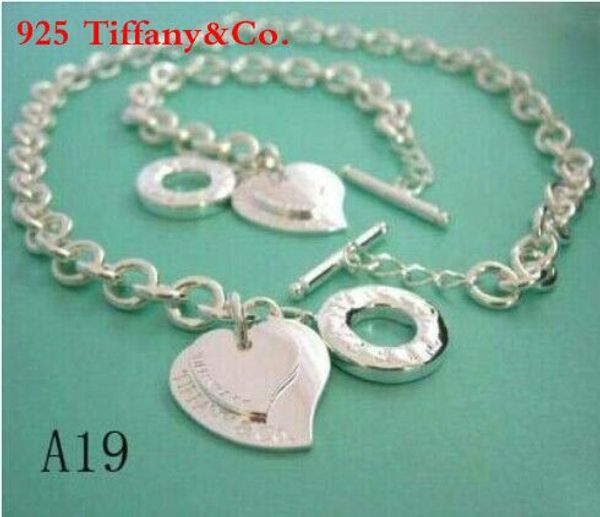 

Распродажа !!!2018 Горячие Tiffany925 серебряные ювелирные изделия ожерелье и браслет оригинальная упаковка подарочные коробки A19 полумесяц кулон набор с коробкой горячей