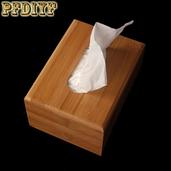 

pfdiyf modern style bamboo tissue box creative seat type roll paper tissue canister eco-friendly wood table decor home organizer