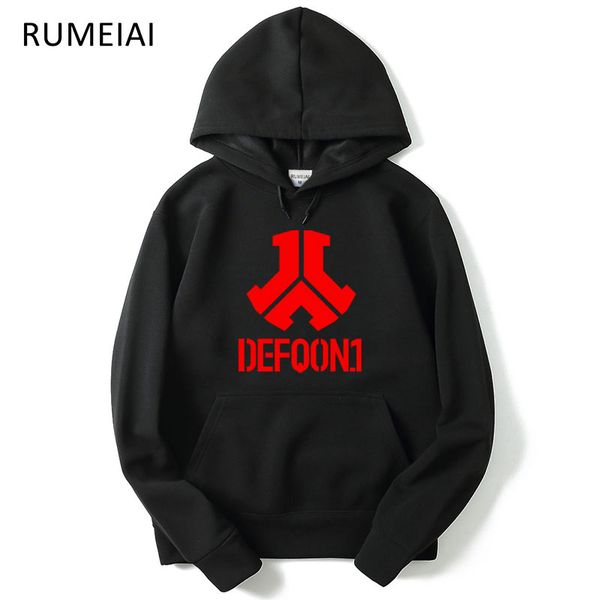 

2018 new fashion rushed defqon.1 rock band winter bomber hoodies men jackets casual hip hop mens hoodies sweatshirts, Black