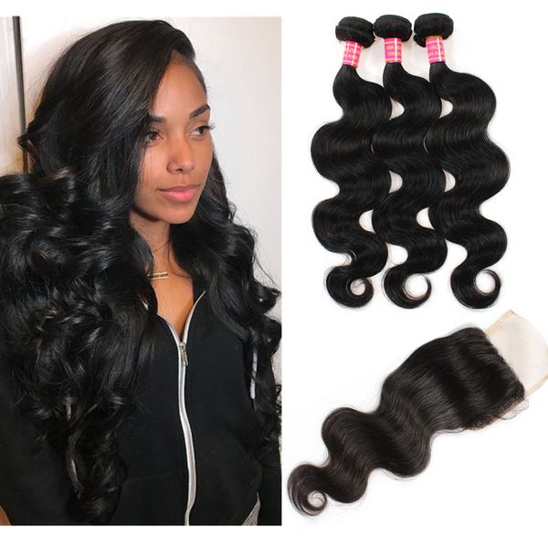 Yaopoly Hair Products Brazilian Body Wave With Closure Non Remy