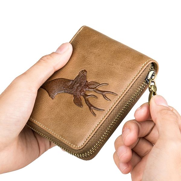 

2018 cowhide men wallet short coin purse male vintage genuine leather wallets brand designer original design wallets card holder, Red;black