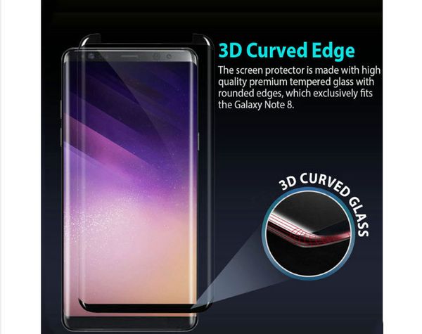 

Половина 3D-чехол дружественный закаленное стекло для ЖК-дисплея Samsung Galaxy Note 8 9 S7 S8