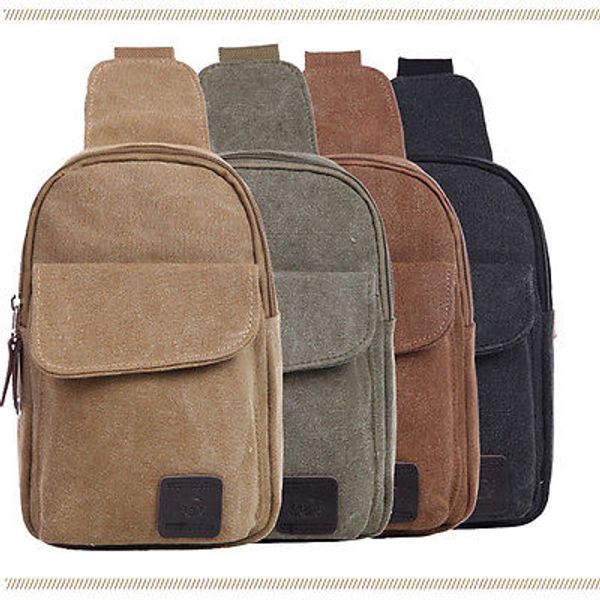 

new designer casual style men's canvas messenger shoulder crossbody travel bags fanny small bags