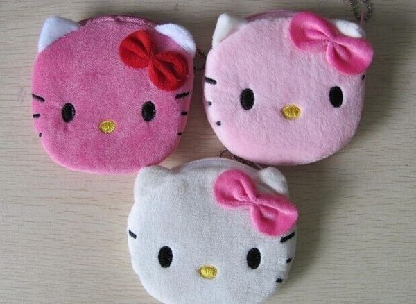 

super kawaii 10cm hello kitty lady's coin purse & wallet pouch case bag makeup bag pouch women handbag, Red;black