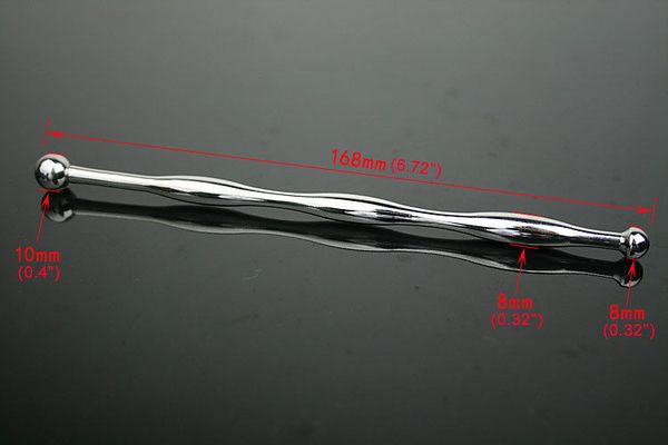 Dispositivi di castità Nuovo dilatatore caldo maschile in acciaio inossidabile che allunga i suoni della spina uretrale Tubo del tubo #t09