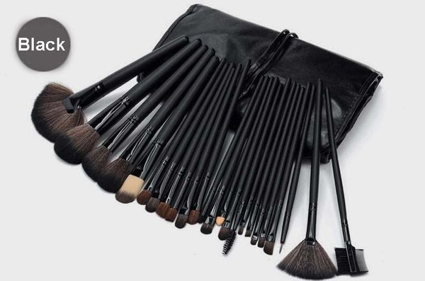 

24 pcs makeup brushes sets kit 5 colors professional cosmetic make up brushes case lip eyeshadow foundation brush tool dhl br021