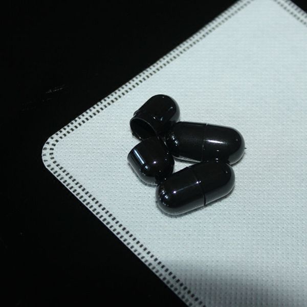 

black empty medicine powder container, cosmetic empty capsules,seperated cosmetic mask capsule bottle f1220
