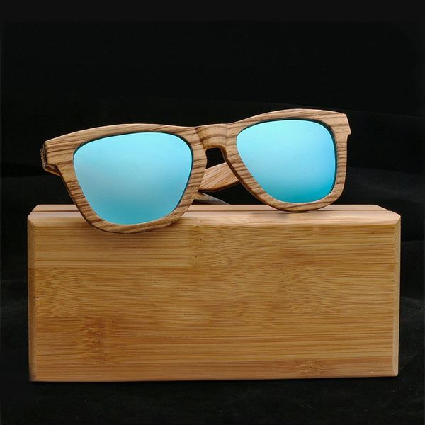 

2018 new european and american style retro bamboo wood full frame polarized colorful sunglasses men women shade glasses goggles, White;black