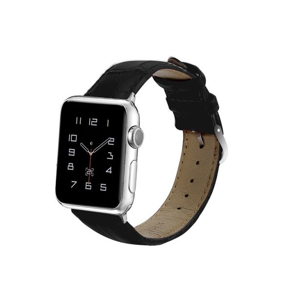 

oulucci genuine leather bracelet band 42mm 38mm sport bracelet for series 1&2 watch strap, Black;brown