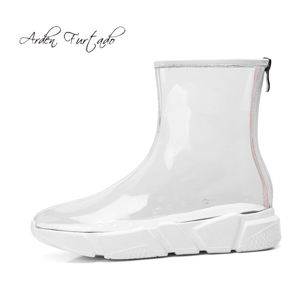 bottines transparentes plates