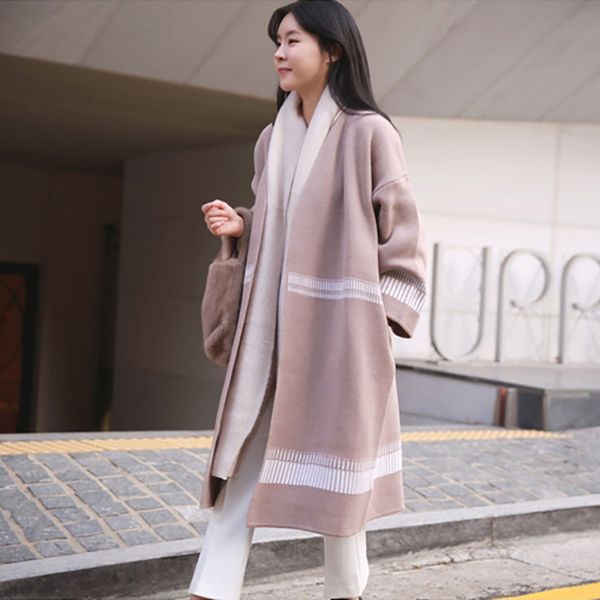 

long sleeve open stitch loose knitted sweater korean fashion 2018 autumn cardigan women winter casual chic cardigan female coat, White;black