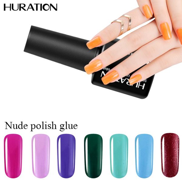 

huration nude 8ml design lucky 29 color long-lasting led uv soak-off nail gel polish base coat ordinary gel nail lacquer art, Red;pink