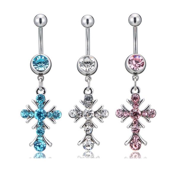 Sexy Cruz De Árvore De Cristal Da Vida Barriga Bares Anéis Da Barriga Piercing No Ventre dreamcatcher Borla Jóias Do Corpo Umbigo Piercing Anéis