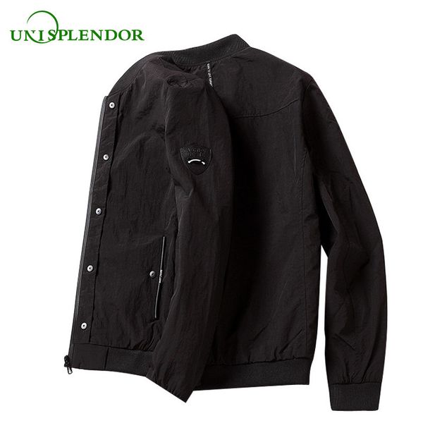 

unisplendor 2018 new spring autumn casual boy bomber jackets solid men's clothing slim men coat male cool windbreaker man yy195, Black;brown