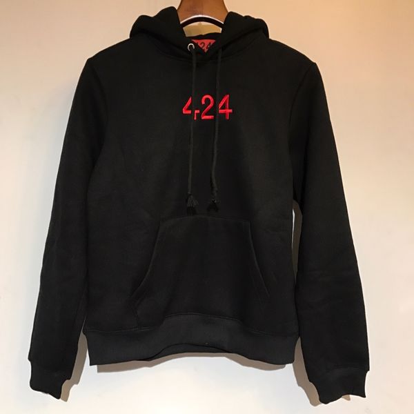 

High Street Clothing 424 На Fairfax Логотип Вышивка Женщины Мужчины Толстовки Толстовка Хип-Хоп