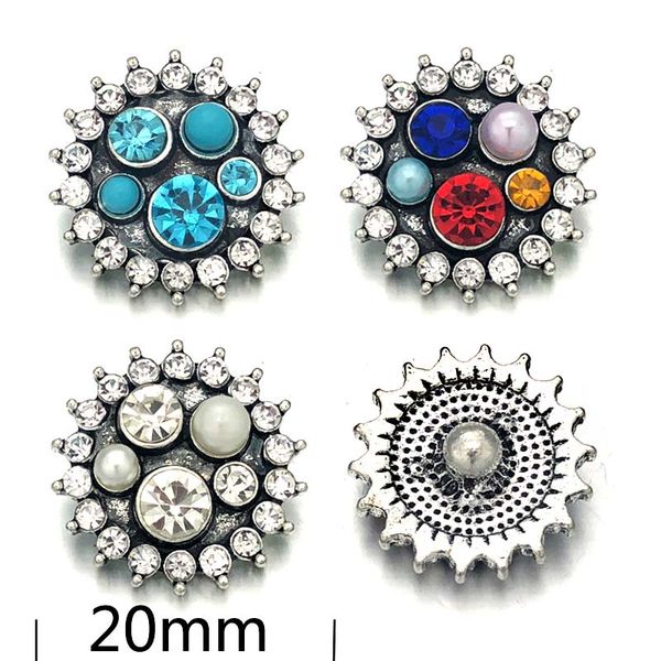 

новый w450 цветок 3d 18мм 20мм металл snap кнопки для ожерелья браслета сменная ювелирные изделия женщины accessorie выводы