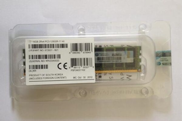 

672631-b21 672612-081 684031-001 16gb ddr3 pc3-12800r server memory