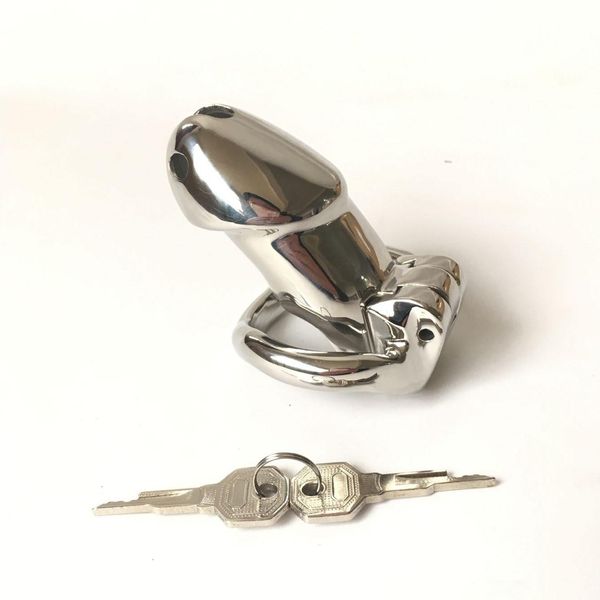 

2016 health 3male 316l stainless steel luxury ultimate small cage version chastity bondage fetish locking device toys for men a256