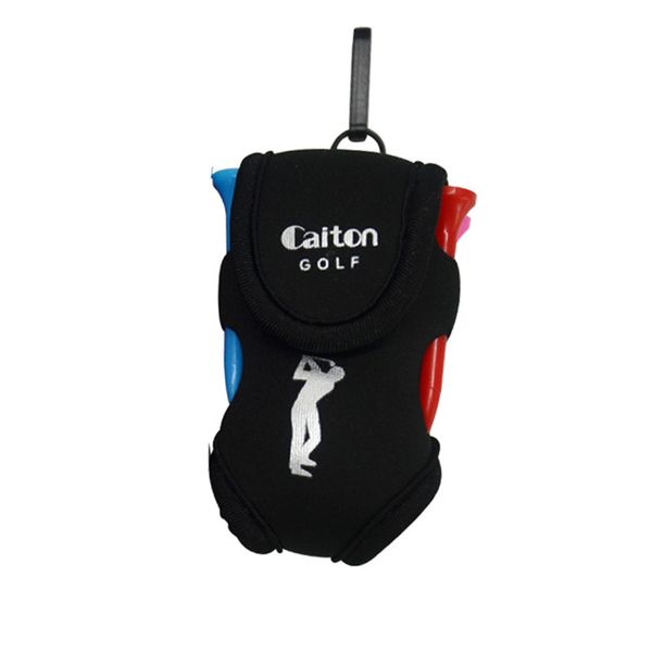 

mini golf ball holder waist bag with hook diving cloth elastic pouch + 2 balls + 4 tees golfs accessories golfers gifts als88