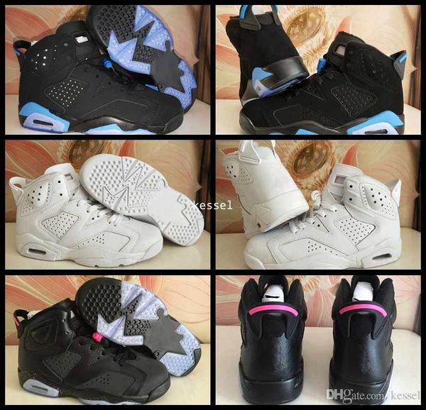 

6 vi mens women 2018 basketball shoes white unc university blue gs hyper pink 6s mens basket ball trainers sports sneakers size 36-47