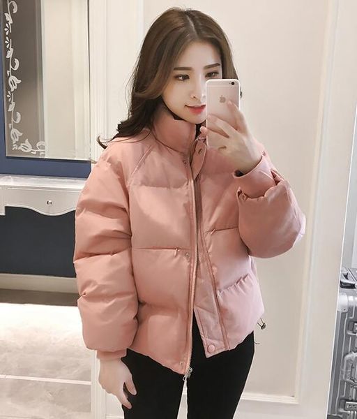

2018 winter white duck down light pink collar down jacket female models tide section thick luxury short coat, Black