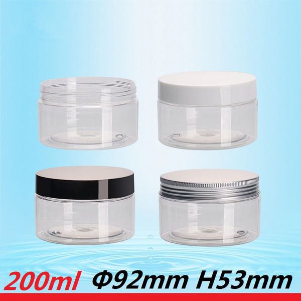 

7oz 200g pla tic cookie container pet jar 200ml torage bottle jar for pice food candy empty kitchen pot with lid