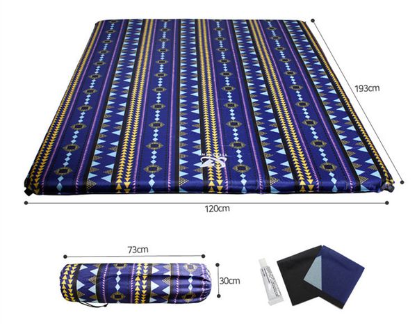 

two-person automatic air cushion double air vent outdoor camping tent cushion crawling moisture-proof pad spliced mat