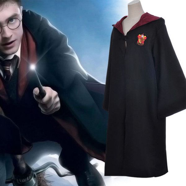 

Harry potter robe cloak cape co play co tume kid adult gryffindor chool uniform clothe lytherin hufflepuff ravenclaw mma721