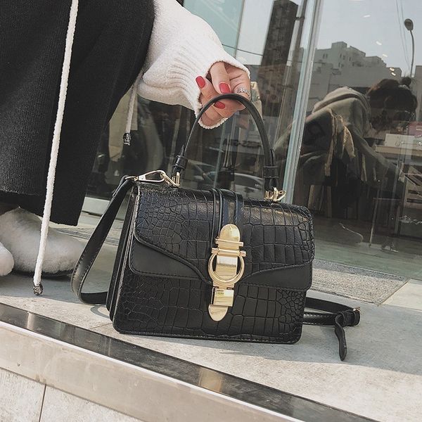

women alligator shoulder bags elegant lady leather handbag female luxury purse designer messenger handle bag bolsa feminina